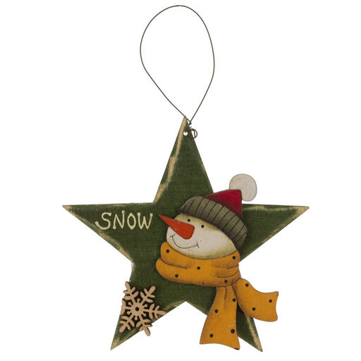 Изделие декоративное подвесное "Снеговик/ Дед Мороз", L14 W1,5 H14 см, 4в.