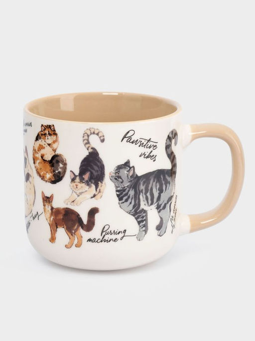 Кружка, 400 мл, фарфор N, бело-бежевая, Коты, Pets - Anna lafarg фото 10