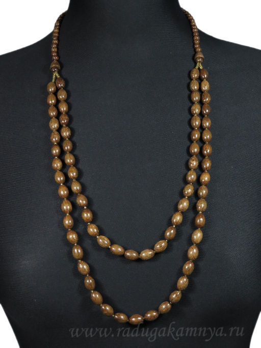 Украшения из дерева - Колье Кизил 2 нити, 56см