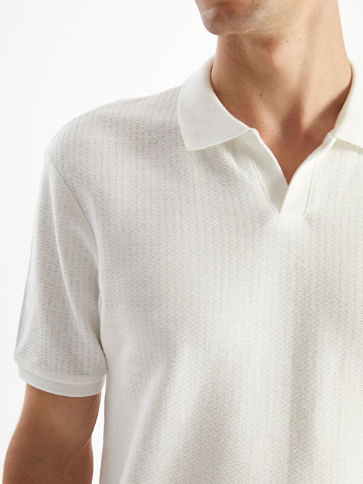 Polo Yaka K?sa Kollu Erkek Dokulu Ti??rt