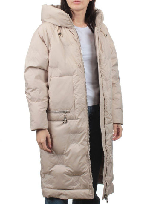 305 BEIGE Пальто зимнее стеганое женское (200 гр. холлофайбер) - Fashion фото 6