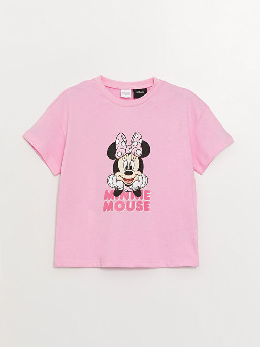 Bisiklet Yaka Minnie Mouse Bask?l? K?sa Kollu K?z ?ocuk ?ortlu Pijama Tak?m? - Waikiki фото 2