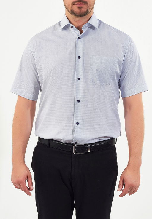 Сорочка мужская короткий рукав GREG 211/108/Z/1p STRETCH_x_GB  фото 9