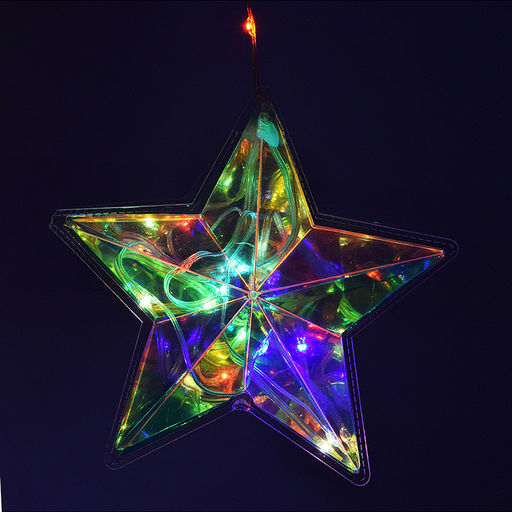 Электрогирлянда со звездами, цветная