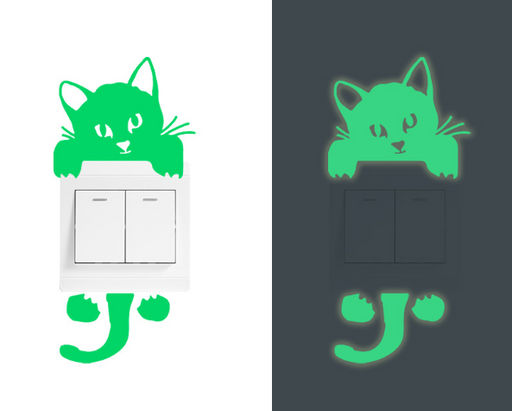 Наклейка на выключатель "Котик"