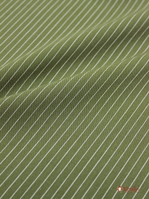 Пестрядь Средняя полоска на т.болотно-зеленом, ш.1.4м, хлопок-95%, п/э-5%, 160гр/м.кв