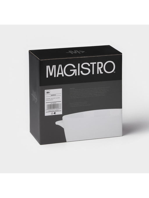Салатник Magistro Whitewarm, 700 мл, 18×15×6 см, фарфор, белый