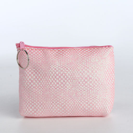 Кошелёк-монетница на молнии, 12×2.5×8.5 см, нежно-розовый