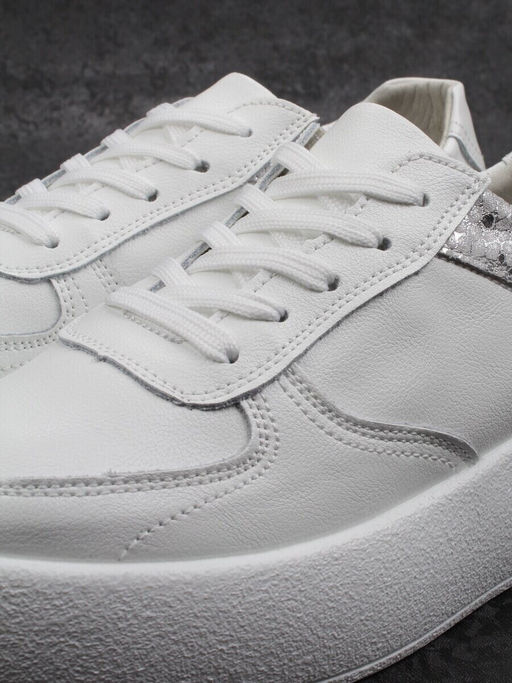 03-C140-9 WHITE Полуботинки спортивные женские (натуральная кожа)