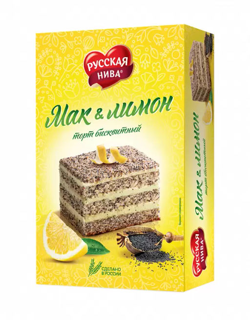 Торт бисквитный "Мак-лимон" 0,3
