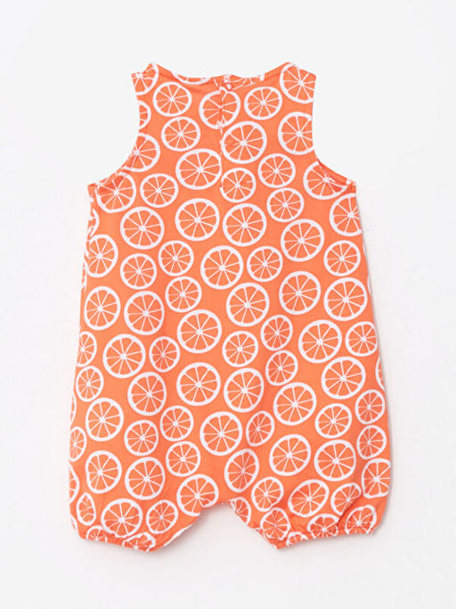 Bisiklet Yaka Bask?l? Pamuklu K?z Bebek Tulum - Waikiki фото 2