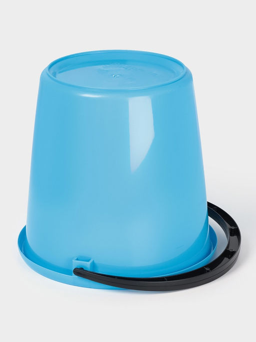 Ведро с крышкой, 10 л, d=32 см, h=26 см, пластик, МИКС