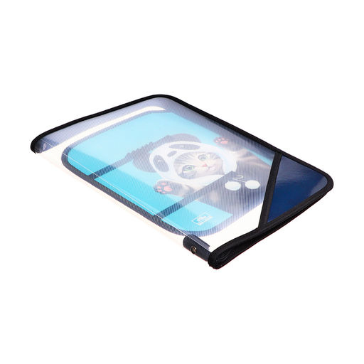 Папка для труда, А4, пластиковая, 23×32.5×2.5 см «Котик панда»