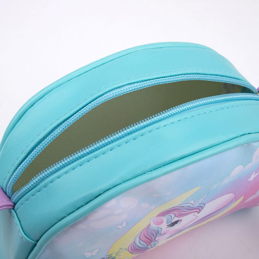 Сумка детская Единорог на луне, искусственная кожа, с брелком, 18х15х2 см - NAZAMOK KIDS фото 7