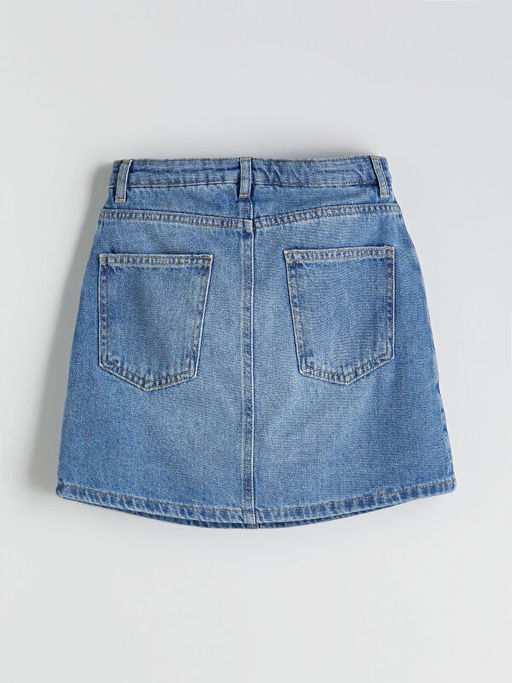 Basic K?z ?ocuk Jean ?ort Etek