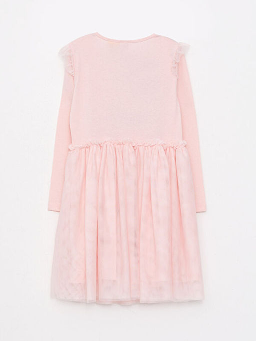 Bisiklet Yaka Minnie Mouse Bask?l? Uzun Kollu K?z ?ocuk Elbise - Waikiki фото 2