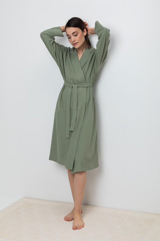 Халат Very Neat Е 50014/24 нефритовый женский хлопок  фото 4