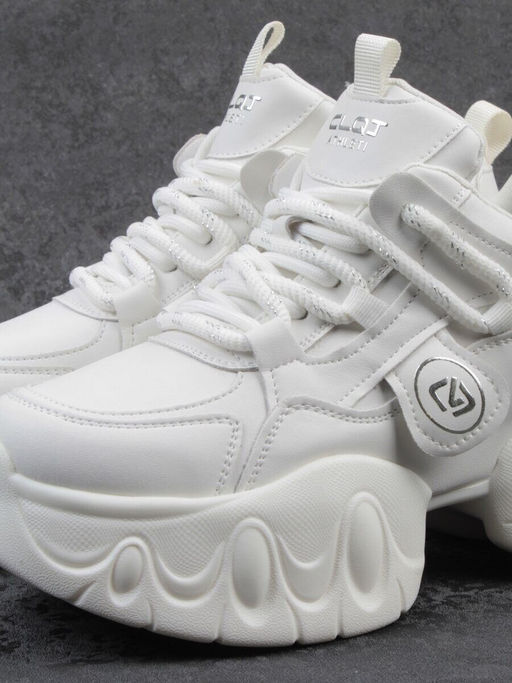 03-9D-1 WHITE Кроссовки женские (натуральная кожа, искусственная кожа)