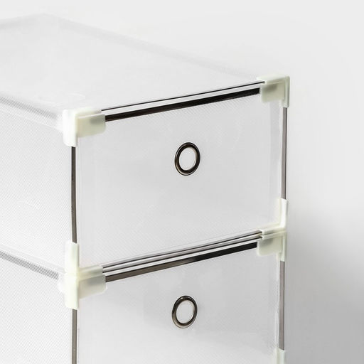 Коробка для хранения обуви выдвижная Доляна Large size, 2133,512 см, 3 шт, цвет белый  фото 6