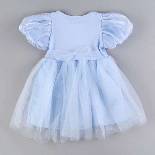 Карнавальный костюм «Снежинка»: ободок, платье голубое, рост 98 см