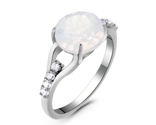 Кольцо, лунный камень выращ., МЦВ157