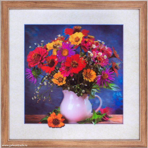 Картина 5D 40х40 069 Букет в белом кувшине / ZR8210H-222411 /