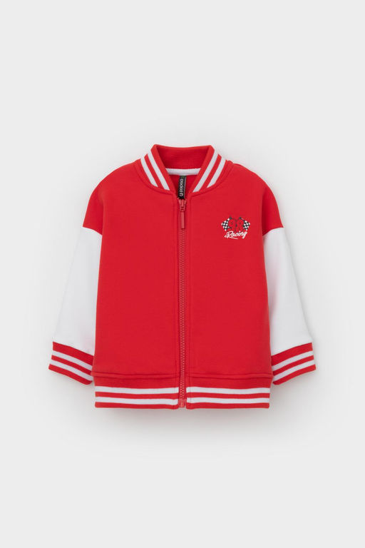 Бомбер Crockid КР 302720 красный хлопок с полиэстером