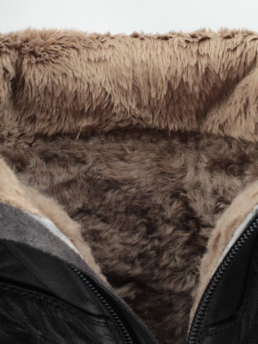 02-K83-D1 BLACK Сапоги зимние женские (натуральная кожа, натуральный мех (еврозима)) - Фабричный китай фото 14