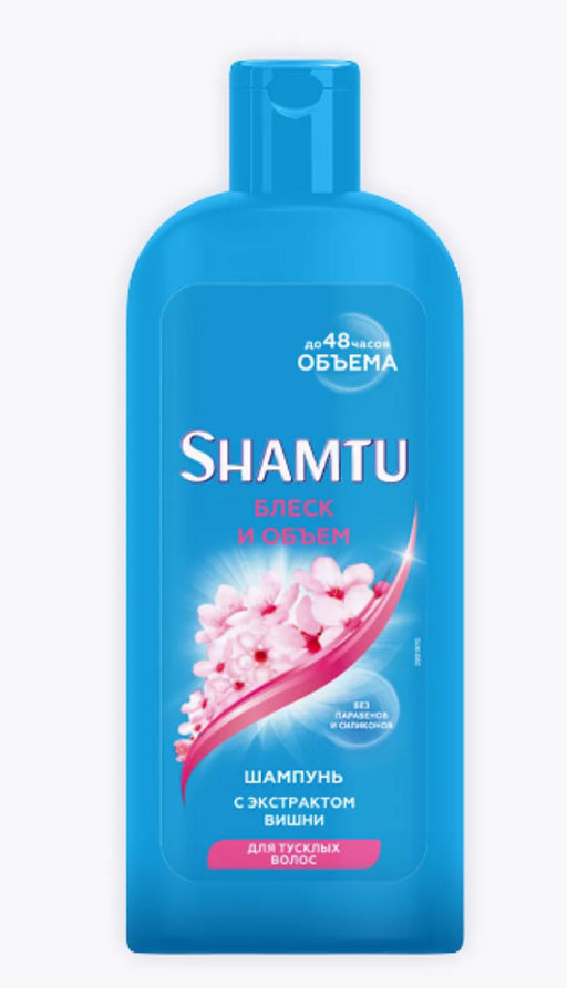 ШАМТУ шампунь 300мл Блеск и объем c экстрактом вишни