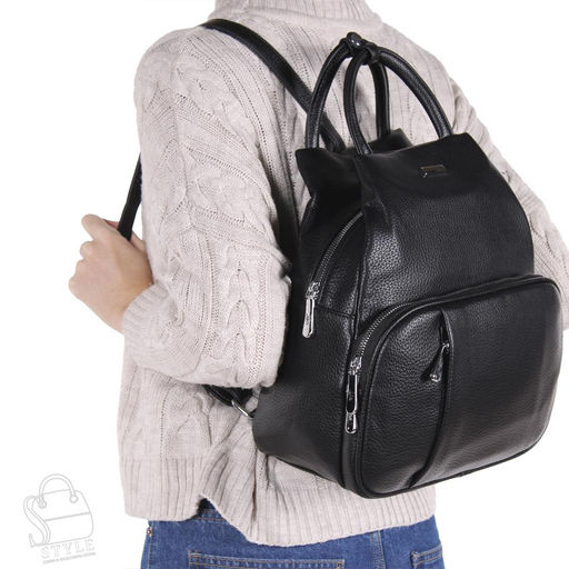 Рюкзак женский 670107 black Velina Fabbiano-Safenta в Новосибирске