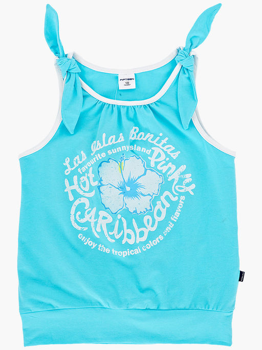 Футболка-топ UD 0359 голубой/белый кант - Mini maxi фото 5