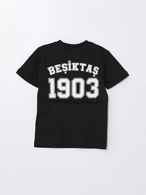 Bisiklet Yaka K?sa Kollu Be?ikta? Bask?l? Erkek Bebek Ti??rt - Waikiki фото 3