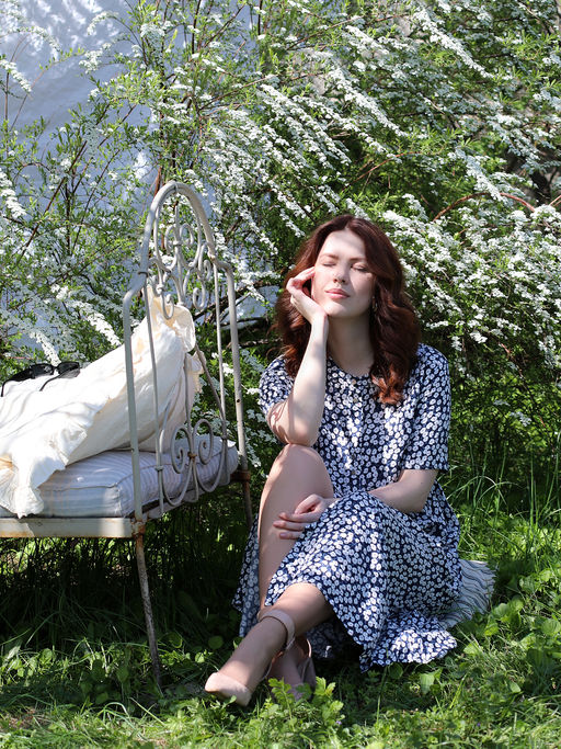 Белорусское платье-рубашка из хлопка летнее - Almond фото 10