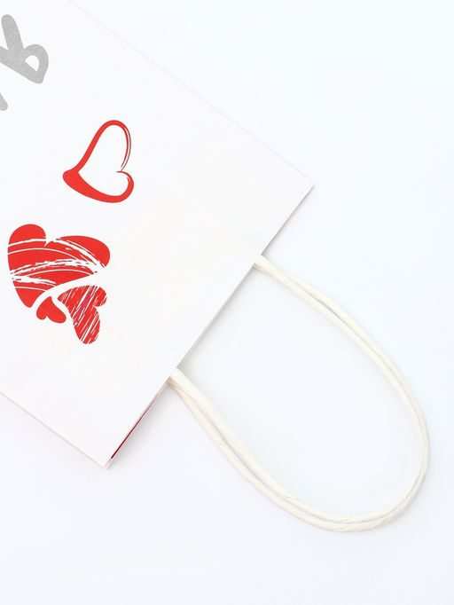 Цена за 3 шт. Пакет подарочный крафт «Люблю!» 21×15×8 см