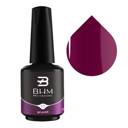 BHM Professional Гель-лак для ногтей / Рlum wine 011, 7 мл 11