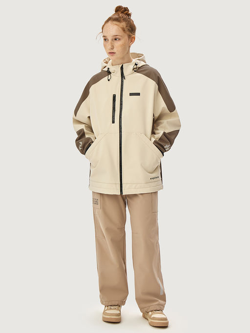 Ветровка 4л15426 кешью/кофе