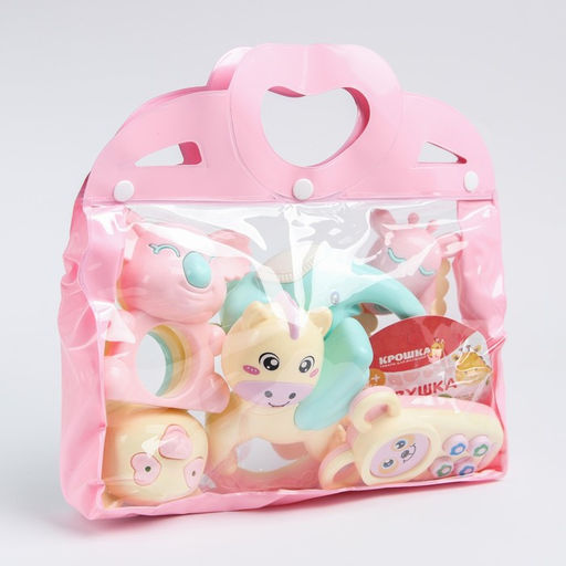 Погремушка «Нежность», в сумочке, набор 6 шт., МИКС, Крошка Я