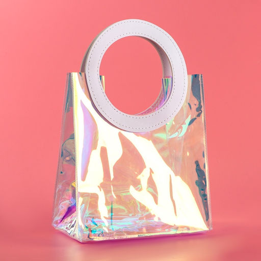 Пакет подарочный из ПВХ, белый, ирридисцентный, 20?18?10 см - UPAK LAND фото 2