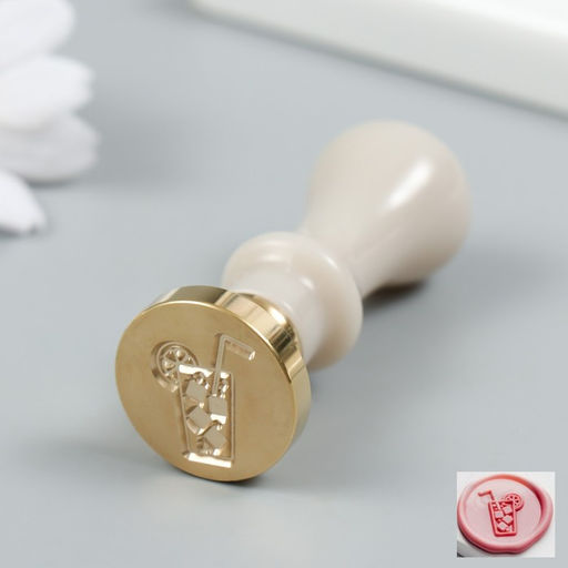 Печать для сургуча с пластиковой ручкой «Лимонад», 2.5×2.5 см