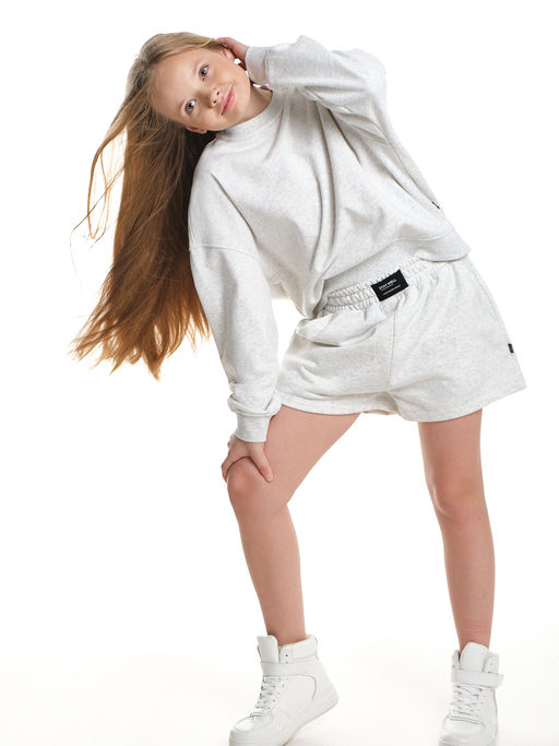 Свитшот базовый однотонный 22-7664 красный - Mini maxi фото 25