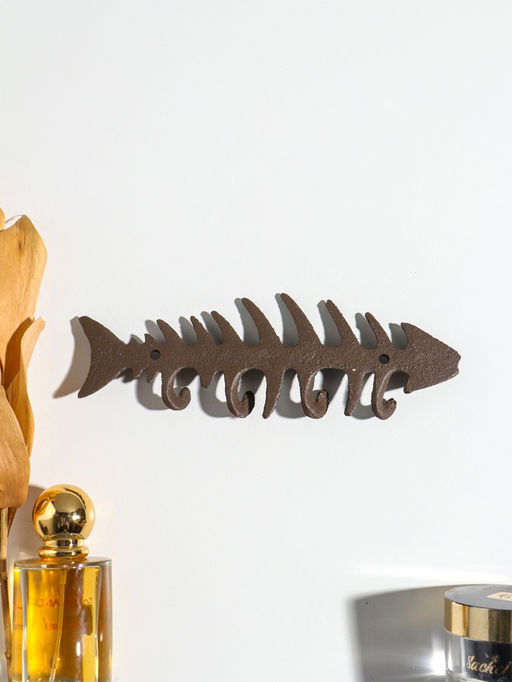 Крючки декоративные чугун "Рыбий скелет" 19,7х6,5х1,5 см