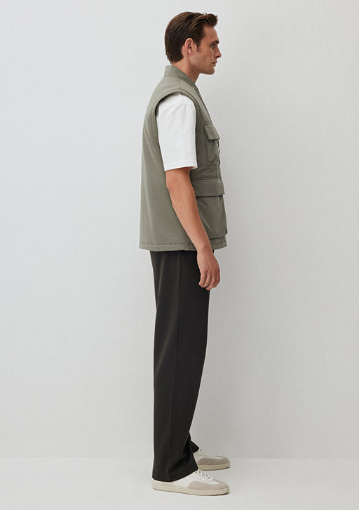 Cep Detayl? Yesil Sisme Yelek - Mavi фото 5