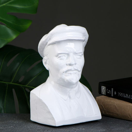 Бюст «Ленин», фигурка полистоун, белый, 13.5×21.5 см