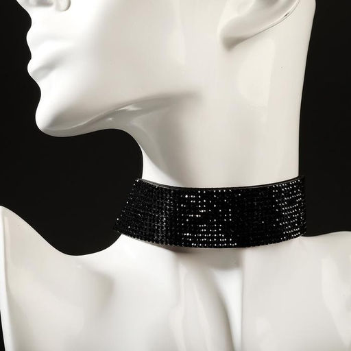 Чокер Грация искр средний, цвет чёрный, L=31 см