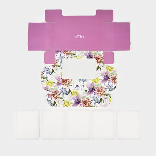 Цена за 5 шт. Коробка для эклеров с вкладышами Цвети, 25?15?7 см