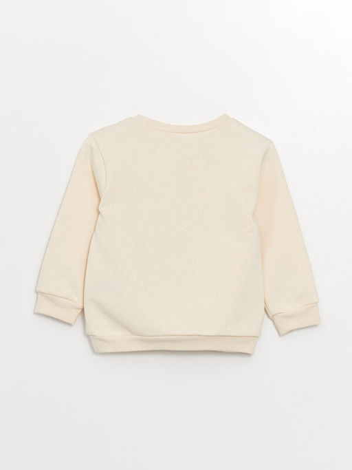 Bisiklet Yaka ?i?ekli K?z Bebek Sweatshirt ve Pantolon 2li Tak?m - Waikiki фото 3