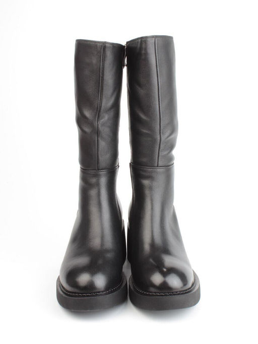 02-FI908-1M BLACK Сапоги зимние женские (натуральная кожа, натуральный мех)