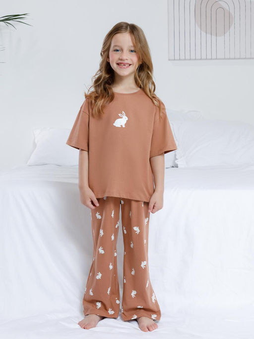 МП 1657/шоколадный 1230 Н111 пижама для дев