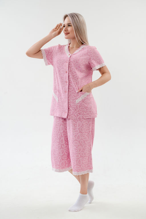 Пижама женская из кулирки Ворожея розовый - Амадэль фото 6