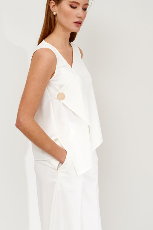 Брюки кюлоты прямого силуэта Mel (Цвет: Молочный) - Morozov Amavie фото 4